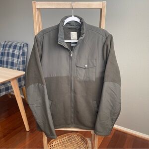 Vuori Morrow Sherpa Jacket Men's Large Dark Oregano Green Outdoor Fleece Quilted